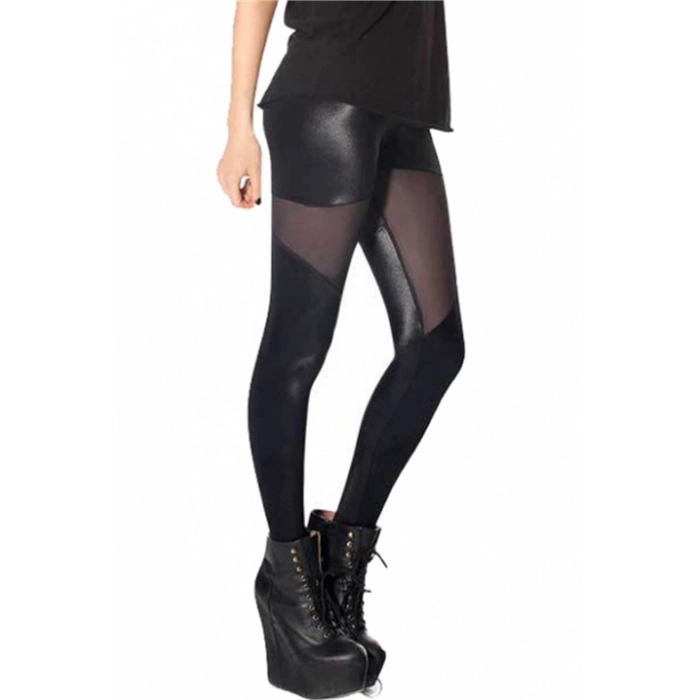 B101299 Transparan Detaylı Parlak Tayt