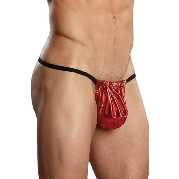 Bacio Fantazi Kımızı Lame Erkek String-Tanga BC4580