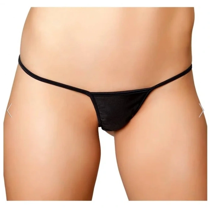 Bacio Fantezi Siyah Lame String Tanga BC1288