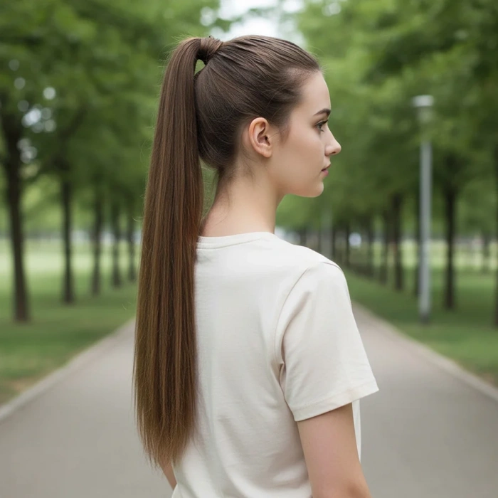 Bağlamalı Düz At Kuyruğu - Kumral