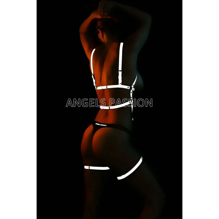 Bayan İç Giyim Dans Kostümleri Reflektörlü Harness - APFT461