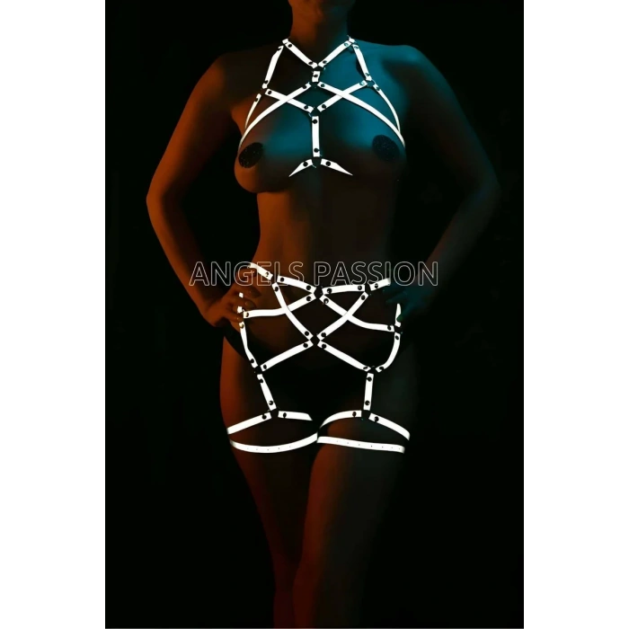 Bayan İç Giyim Karanlıkta Parlayan Harness - APFT415
