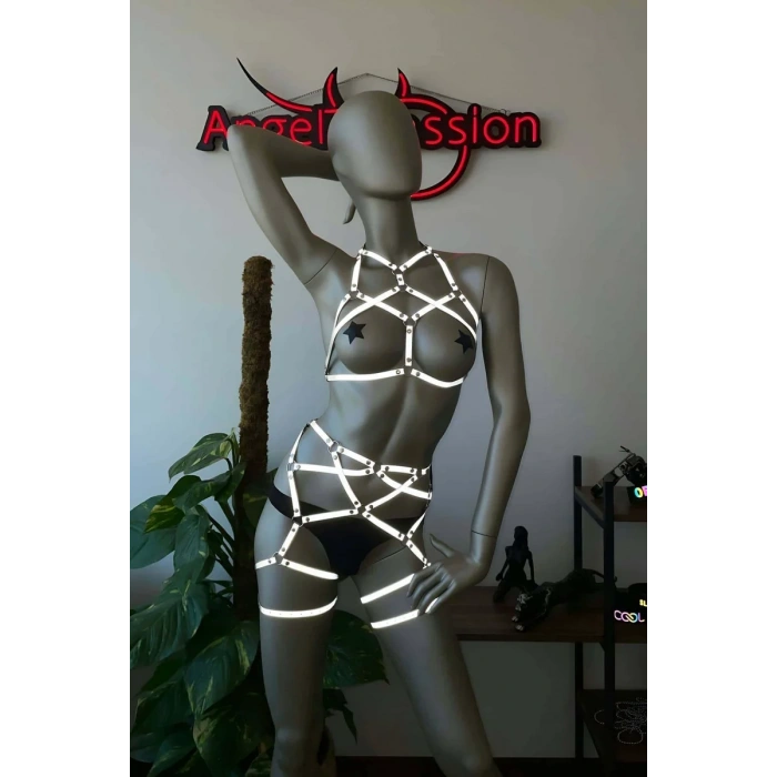 Bayan İç Giyim Karanlıkta Parlayan Harness - APFT415