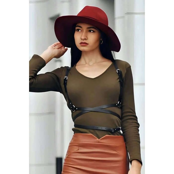 Beli Uzun Sarmalı Şık Harness - APFT172