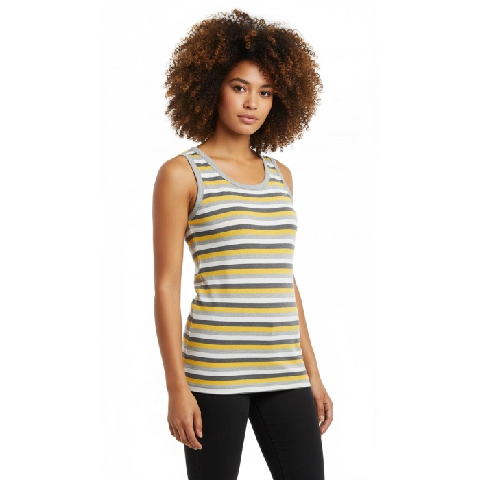 Berrak Çizgili Bayan Atlet 8008