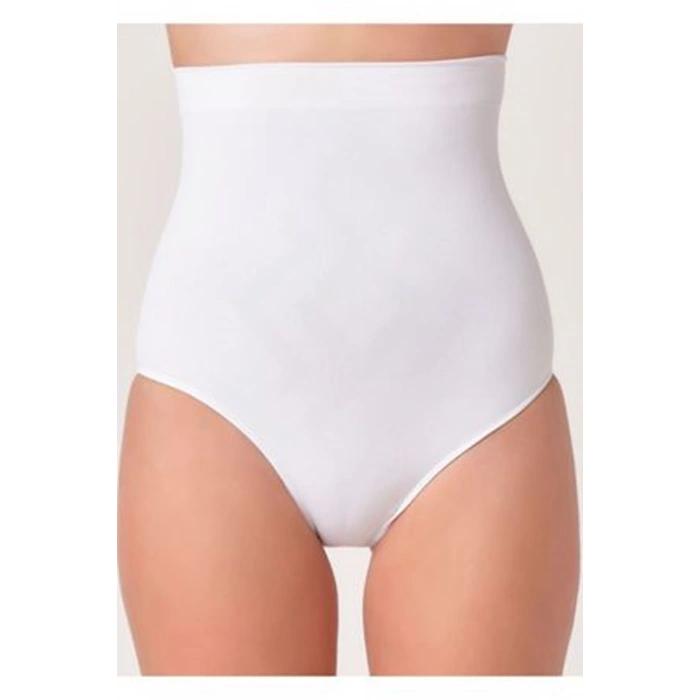 Beyaz Kadın Dikişsiz Slip Korse - 780