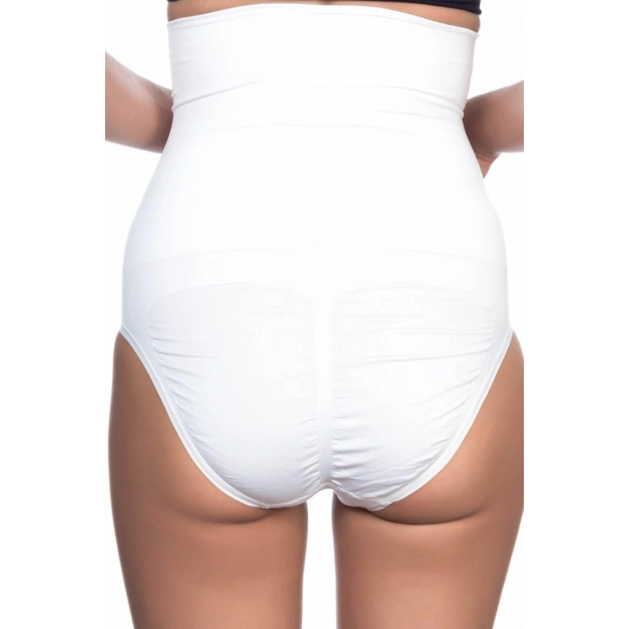 Beyaz Yüksek Bel Double Slip Korse