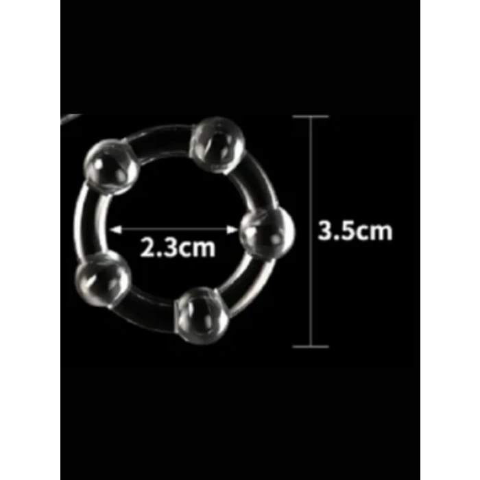 Boncuklu Penis Halkası Şeffaf Renk