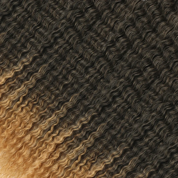 Brazilian Afro Dalgası Saç - Siyah / Karamel Ombreli