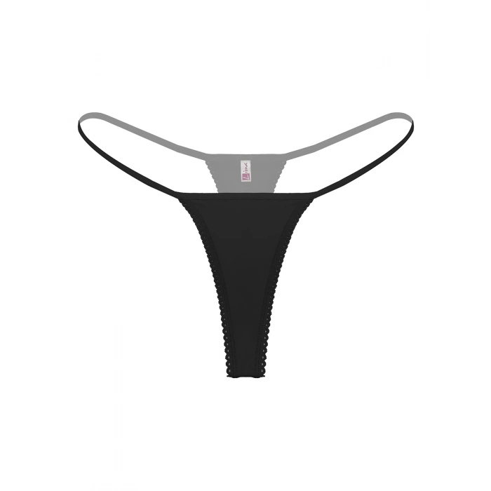 Büyük Beden Siyah Fantezi String