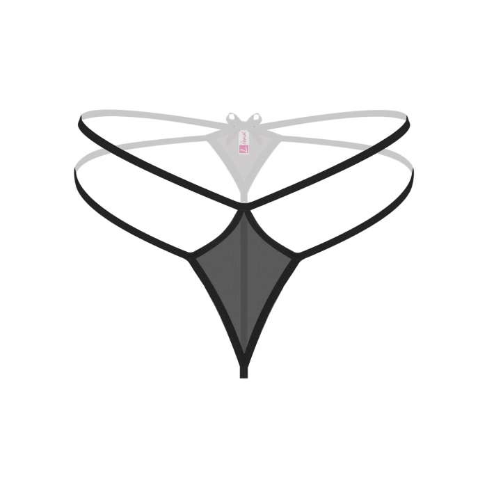 Büyük Beden Siyah Fantezi String Külot