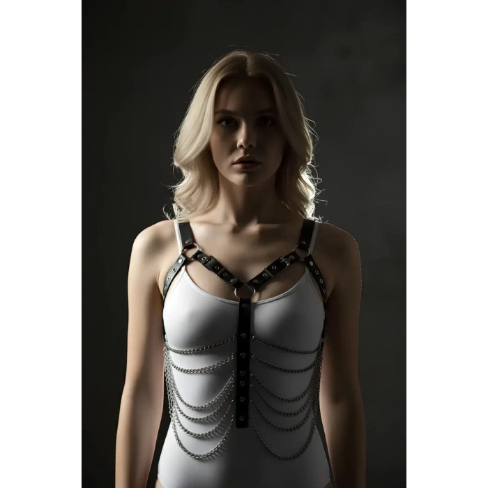 Büyük Beden Zincirli Göğüs Harness - APFT534_S2