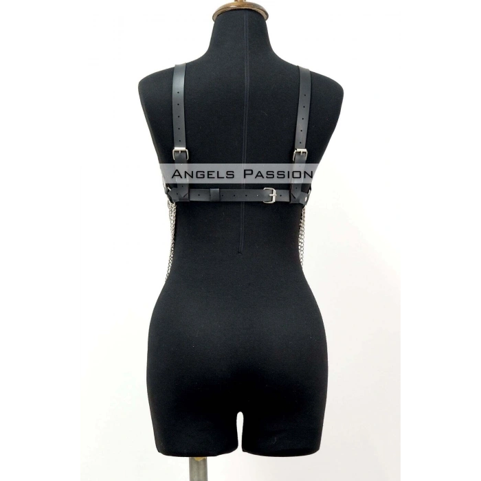 Büyük Beden Zincirli Göğüs Harness - Brf534_s2