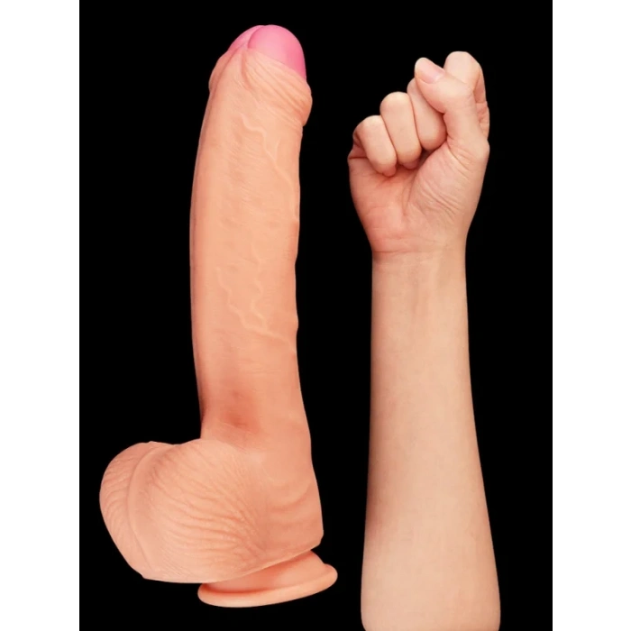 Censan 11 İnç Dual Layer Platinum Silicone Cock