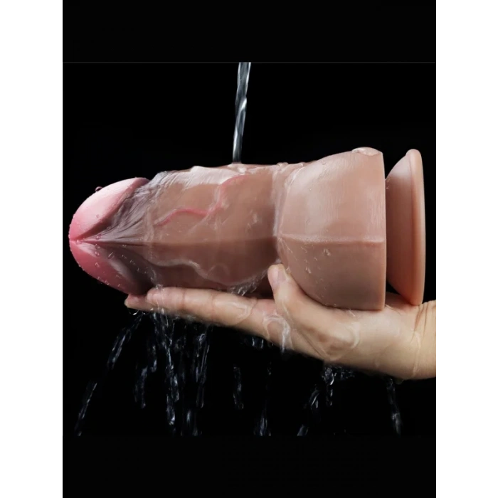 Censan 7.0 İnç Dual Layered Platinum Silicone Cock