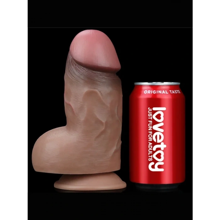 Censan 7.0 İnç Dual Layered Platinum Silicone Cock