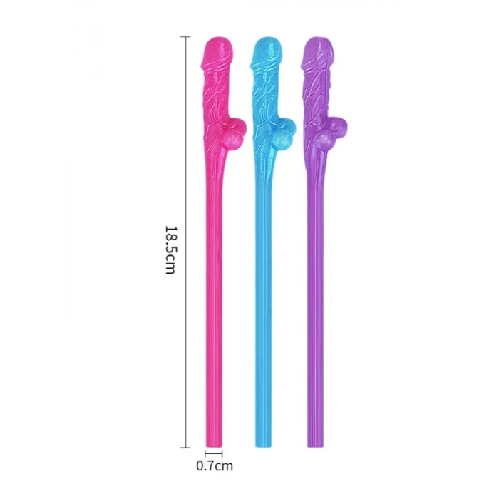 Censan Jokes & Parties Original Willy Straws – Pack of 9 Dildo Pipet