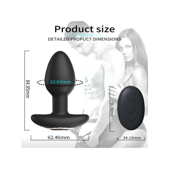 Censan Kablosuz Uzaktan Kumandalı Titreşimli Anal Plug