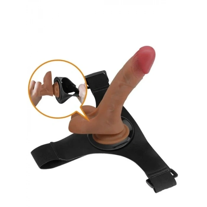Censan Oher Fışkırtmalı & Titreşimli Belden Bağlamalı Dildo Vibratör