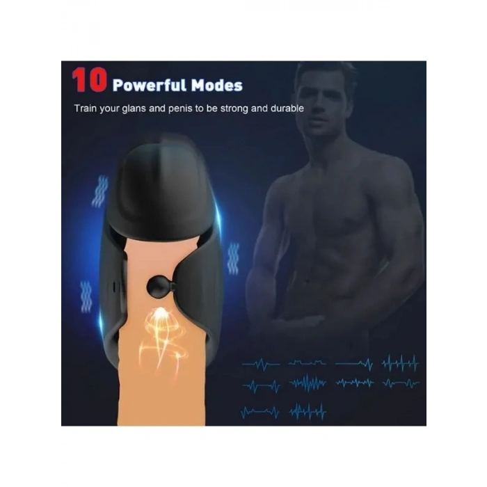 Censan Penis Massager Super Shock Glans Exerciser Titreşimli Mastürbatör