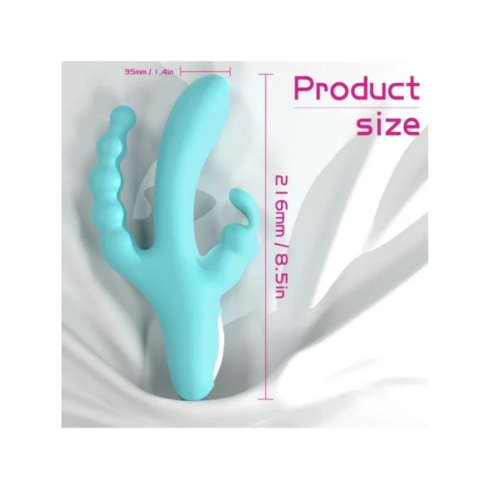 Censan S-Hande 3'ü 1 Arada Tavşan Vibratör – Mavi