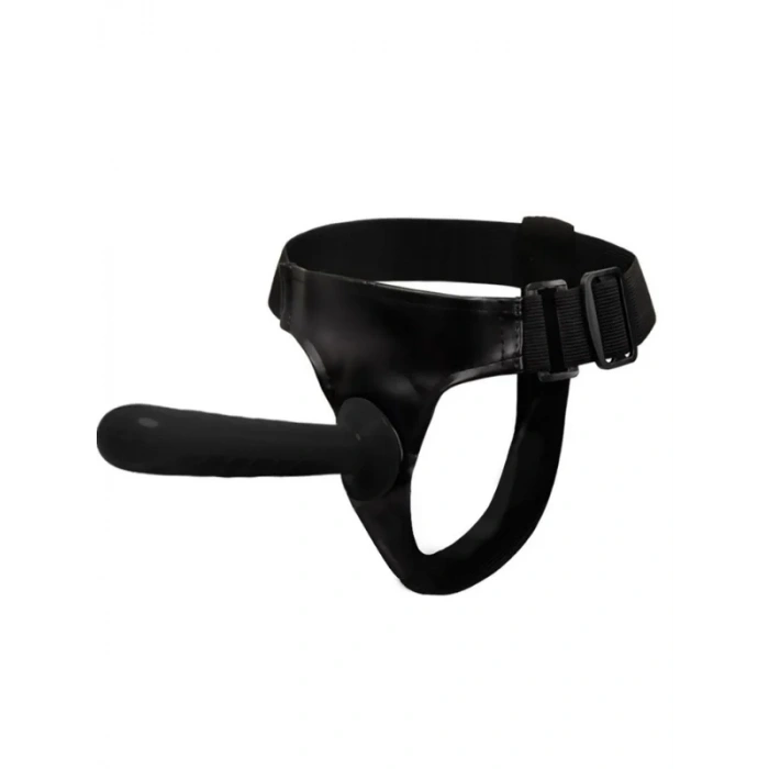 Censan Siyah Double Dong Titreşimli Belden Bağlamalı Çift Taraflı Bisex Dildo Vibratör