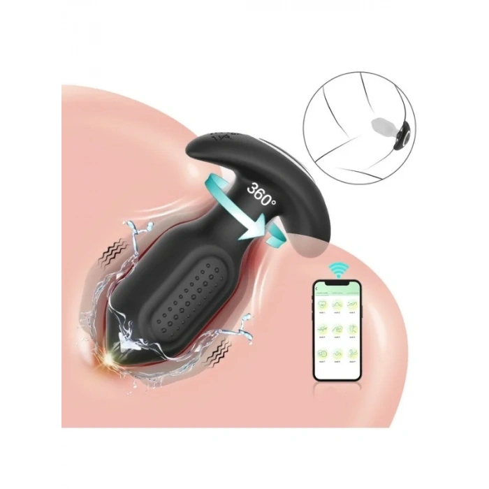 Censan Sledgehammer Swing – Telefon Kontrollü Titreşimli Anal Plug (Siyah)