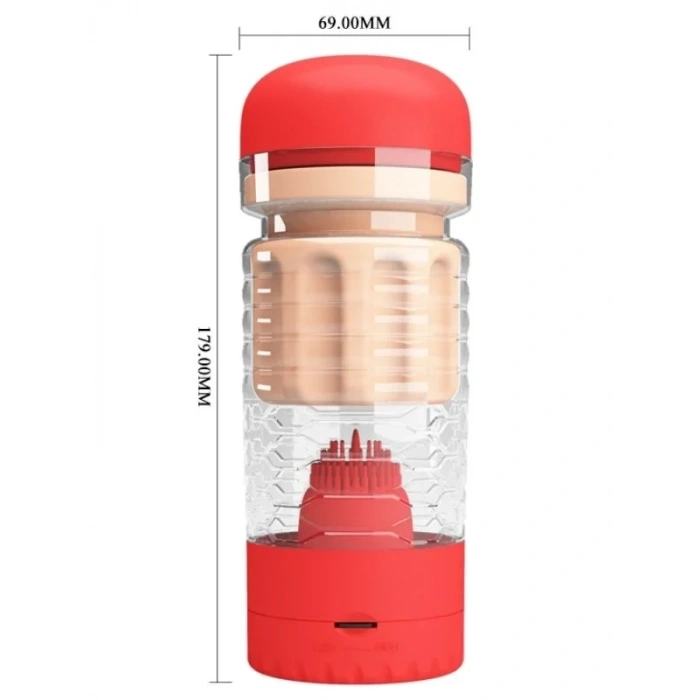 Censan Theresa Kırmızı Vajina & Dil Mastürbatör