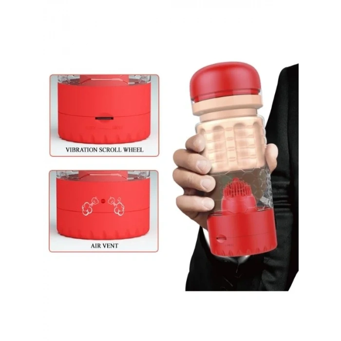 Censan Theresa Kırmızı Vajina & Dil Mastürbatör