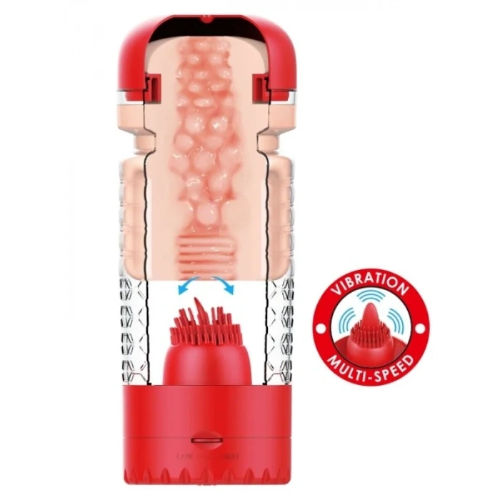 Censan Theresa Kırmızı Vajina & Dil Mastürbatör