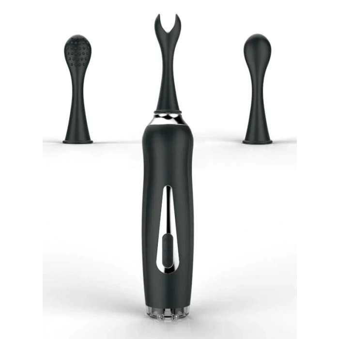 Censan Üç Başlıklı Değiştirilebilir Vibratör Siyah