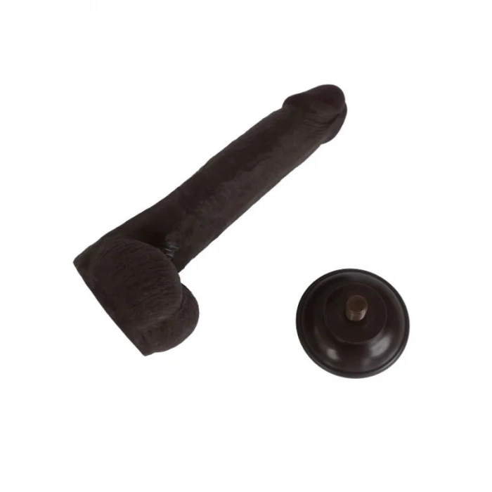 Censan Ultra Gerçekçi 24 Cm Brown Melez Kıkırdaklı Dildo