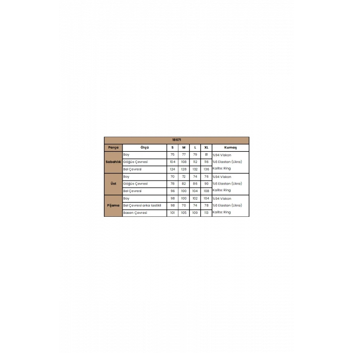 Dantelli Hamile Lohusa 3lü Pijama Takımı