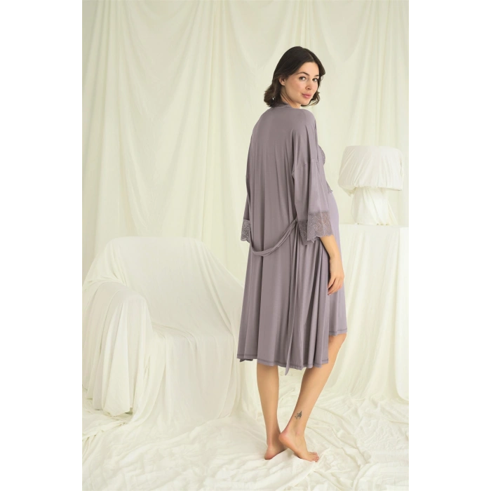 Dantelli Hamile Lohusa Sabahlık Takımı