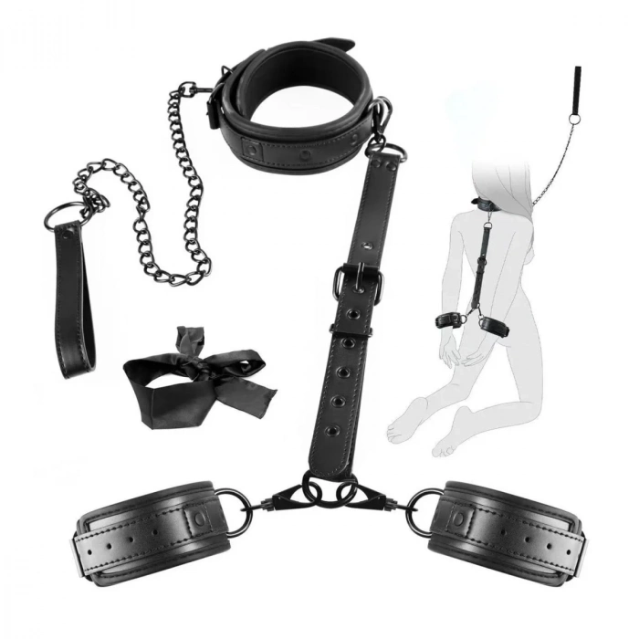 Deri Bağlama Seti Siyah