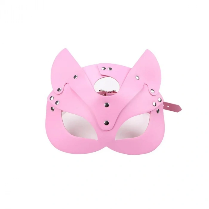 Deri Fantezi Maskesi Pembe