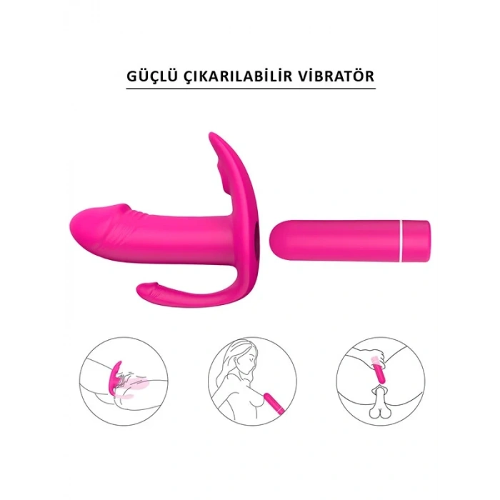 Didi G-Noktası ve Klitoris Emiş Özellikli Kumandalı Vibratör
