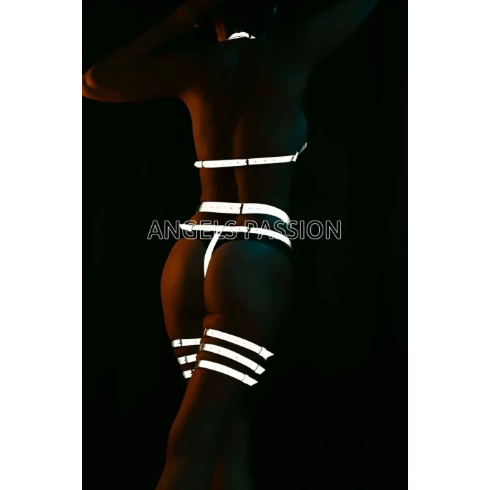 Dominant Özel Beyaz Reflektörlü Harness Takım