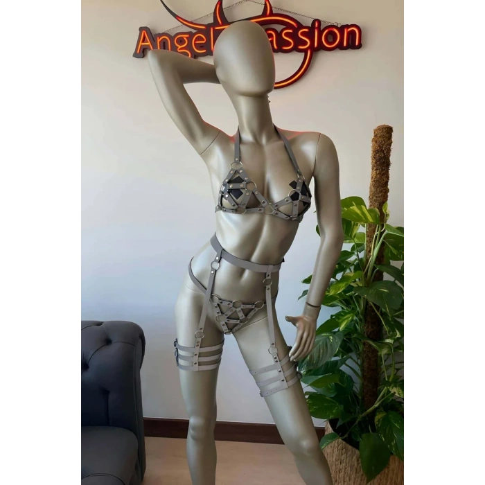 Dominant Özel Beyaz Reflektörlü Harness Takım