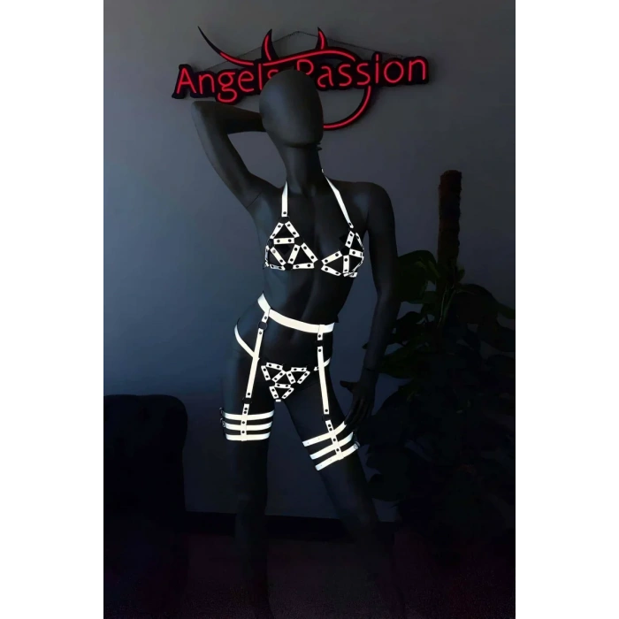 Dominant Özel Beyaz Reflektörlü Harness Takım