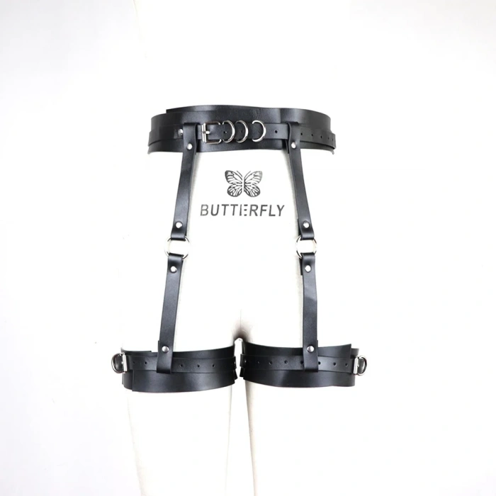 Dominant Touch Deri Bel ve Bacak Harness Takımı