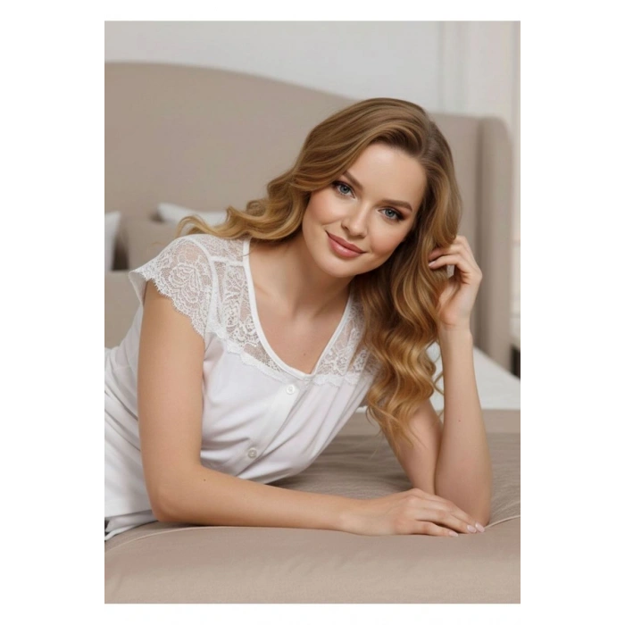 Ekru Penye Pijama Takımı - 1561