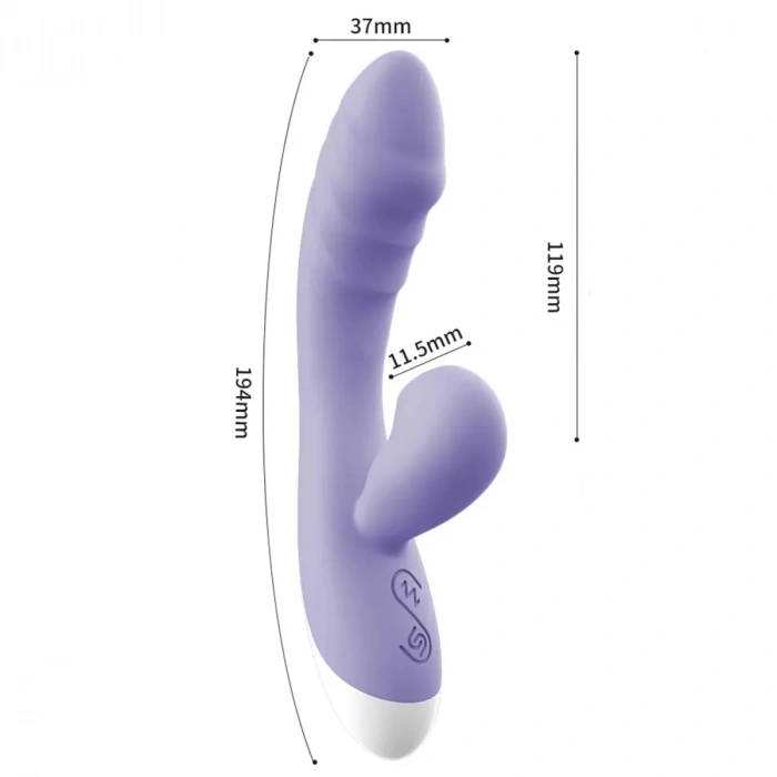 Emişli Curved Rabbit Vibratör Mor