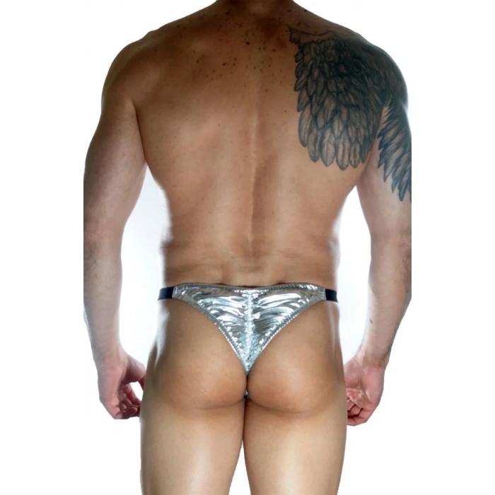 Erkek Arkası Büzgülü Gümüş Brazillian Slip