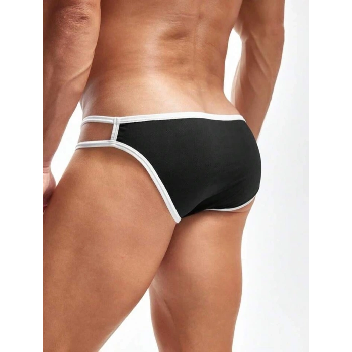 Erkek  Beyaz Biyeli Slip İç Giyim