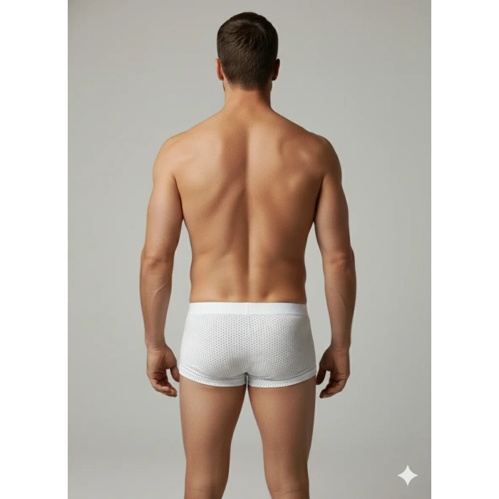 Erkek Beyaz File Boxer