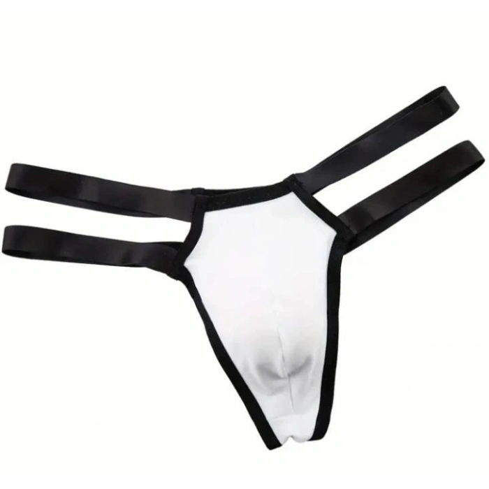 Erkek  Beyaz Lastikli Tanga İç Giyim