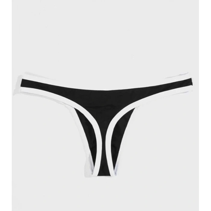 Erkek  Biyeli Siyah Tanga