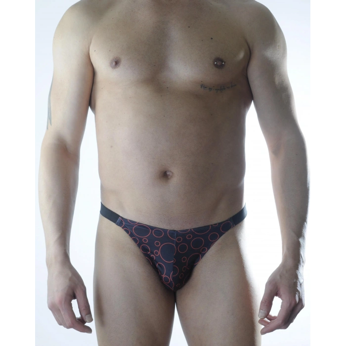 Erkek Daire Desenli Brazillian Slip