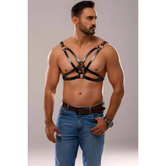 Erkek Deri Fantazi Harness - APFTM141
